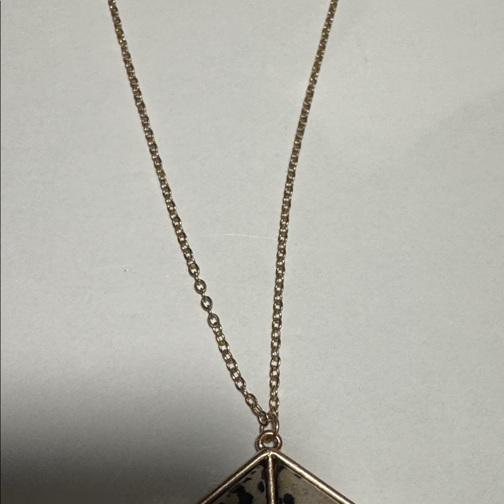 6/$25 - Pomina Speckled Stone Geometric Pendant Necklace (BR1313/2) - Picture 4 of 9